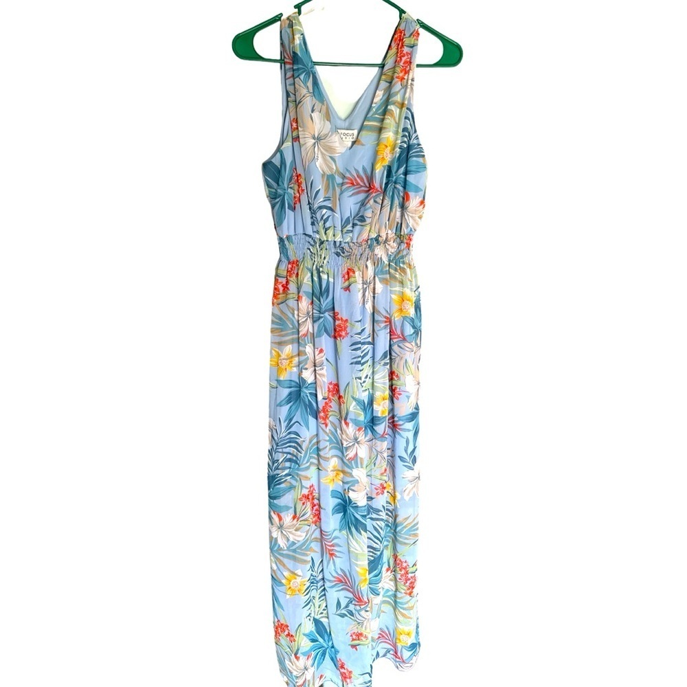 5 for $40 SALE!
EnFocus Studio tropical print, v neck, sheer dress 1/3 lined 12 - Picture 1 of 9